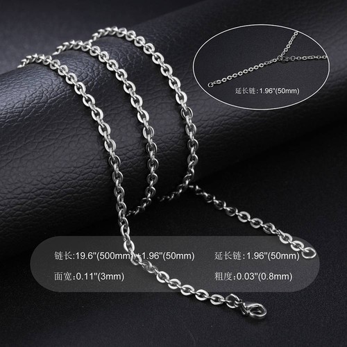 Men/'s Engraved Dagger Shaped Dangling Charm Pendant Titanium Necklace Jewelry