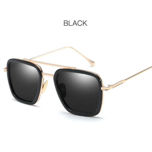 Fashion Iron Man Sunglass Square Robert Downey TONY STARK Pilot Glasses UV400