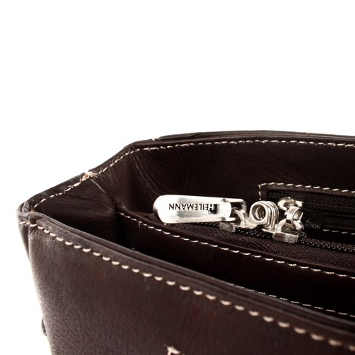 Dal grande VALIGETTA Business borsa donna uomo in pelle marrone scuro he3001