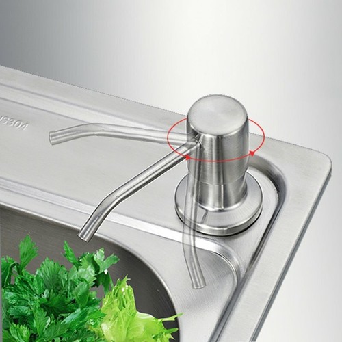 300ml 304 Edelstahl Einbau Spülmittelspender Seifenspender Küche Zubehör