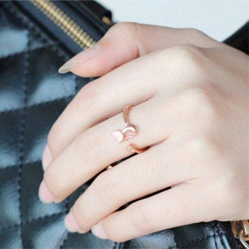 Mignon Pave Setting Zircone Cubique Kitty Cat Réglable Bague Pour Femmes Fille