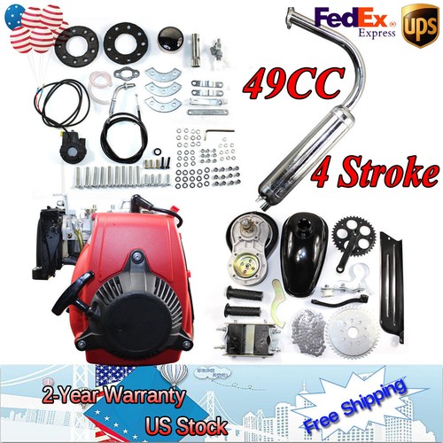 49CC4-Stroke GAS PETROL MOTORIZED BICYCLE ENGINE Belt GearScooter2L 44 tooth SET