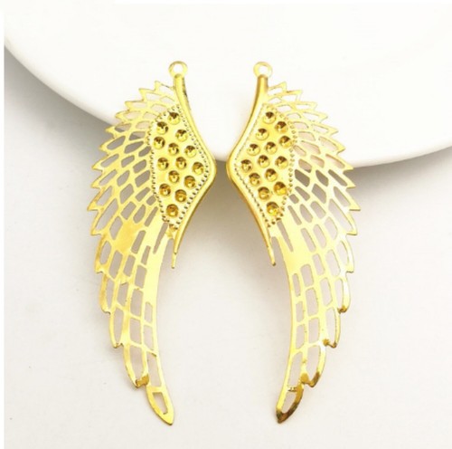 10pcs Charm Metal Filigree Angel Wings Connector Chandelier Earring Finding DIY