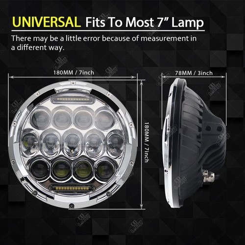 2Pcs 7/" DOT Chrome Led Headlights Hi//lo Sealed For Chevrolet Truck 1954-1957