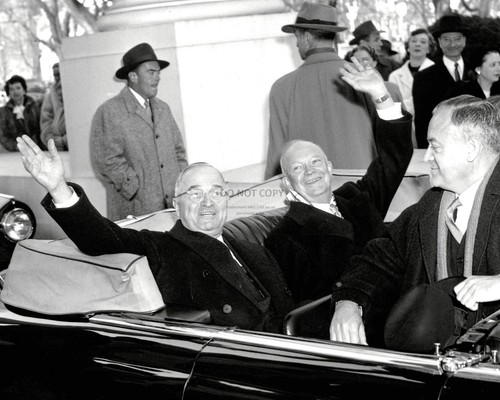 EISENHOWER 8X10 PHOTO AB-448 PRESIDENT HARRY TRUMAN w// SUCCESSOR DWIGHT D