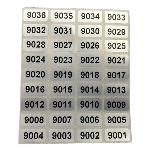 Roll 0.78/"*0.39/" Inventory stickers 1000 Labels Consecutive Number