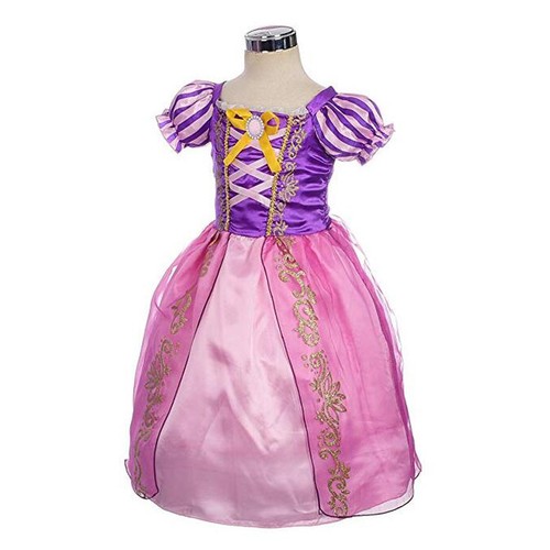 Girls Tangle Rapunzel Fancy Dress Up Princess Party Cosplay Outfit Costume Gifts