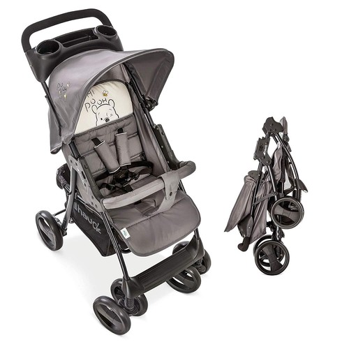 New Hauck Disney Winnie the Pooh Cuddles 3 in1 Trio Shopper Buggy Pram Grey Set