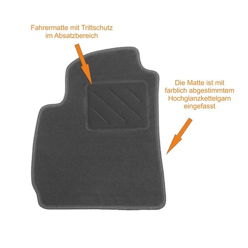 RAU Fahrermatte ZERO graphit für Honda Accord Tourer Kombi ab Bj 9//08
