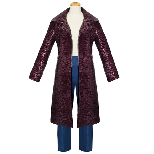 Jared Leto Joker Costume Suicide Squad Cosplay Trench Coat Jacket Pants Outfit