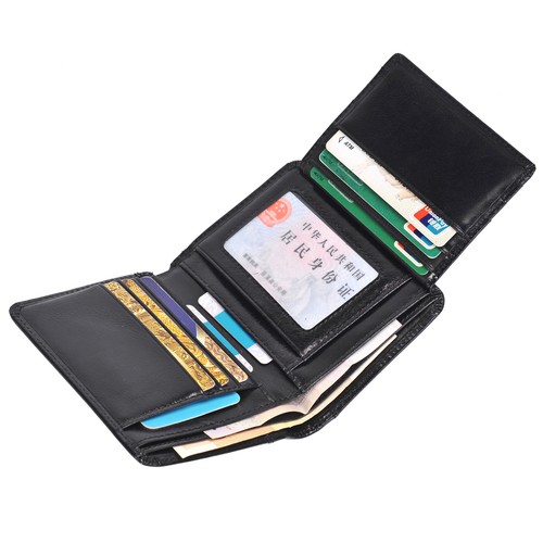 Men/'s Genuine Leather Wallet ID Card holder Bifold Coin Purse Pocket Money Clip
