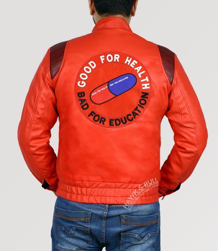 BEST QUALITY FREE SHIPPING! Akira Kaneda Red Faux Leather Men/'s Fashion Jacket