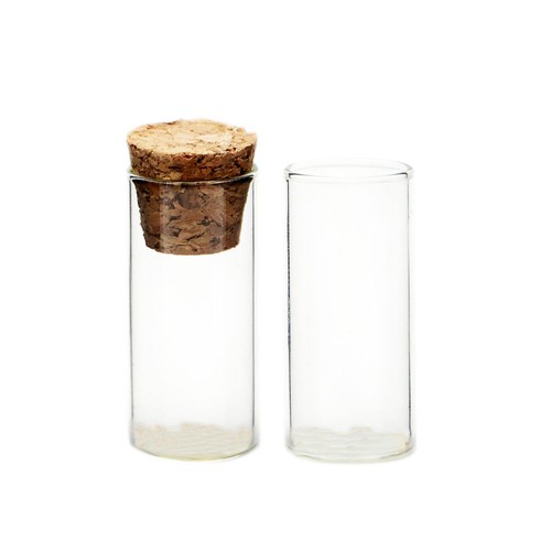 Clear Glass Bottles With Corks Sample Small Vials Jars Sample Empty Wholesale