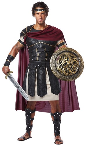 Roman Gladiator Soldier Warrior Hercules Centurion Medieval Toga Mens Costume