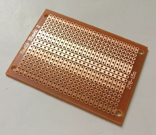 Stripboard Prototype paper circuit Board 5x7cm 2-3er hole Breadboard vero