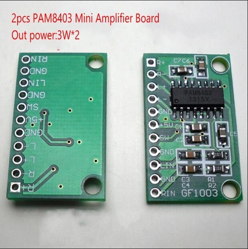 2pcs PAM8403 Digital Amplifier Board Import Chip 3W*2 D Type Audio Amplifier