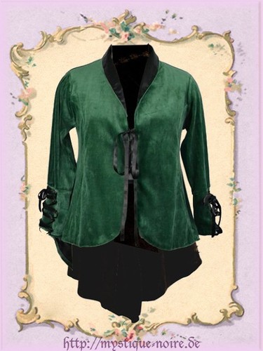 Victorian Steampunk Jacke Schößchen Frack 3 Farben Velour Samt Viktorianisch