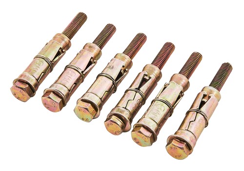 6Pc 8 X 75Mm Heavy Duty Expansion Bolts Rawl Close Open Hook Wall Anchor Amtech