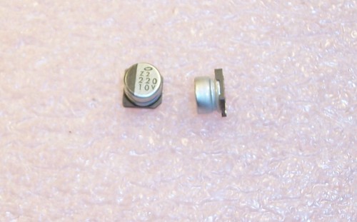 50 QTY 220uf 10V SMD ELECTROLYTIC CAPACITORS UUR1A221MBR1GB NICHICON