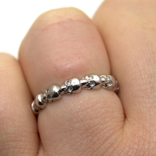 Skull Wedding Ring 9ct and 18ct Gold Handcrafted Fully UK hallmarked