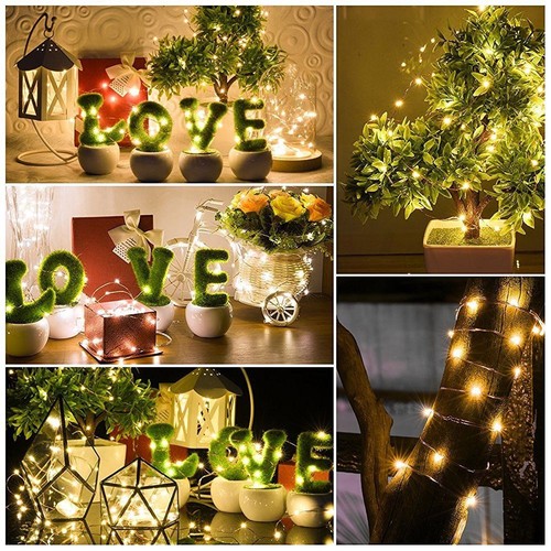 Remote Battery USB 5//10M 50//100 LED Silver Wire String Fairy Light Xmas 8-Modes