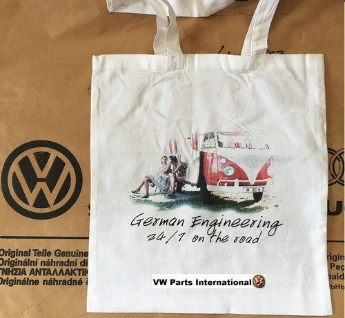 Genuine VW Splitty Camper Van Cotton Shopping Bag Gift Tote Christmas Gift Xmas