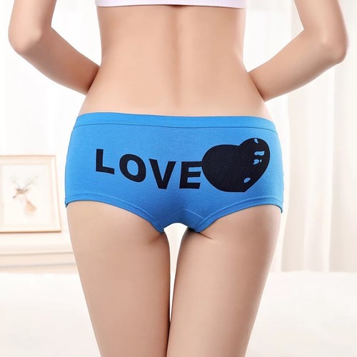 Lot 6x Damen Süß Baumwolle Boxershorts Schlüpfer Unterhose Höschen Unterwäsche