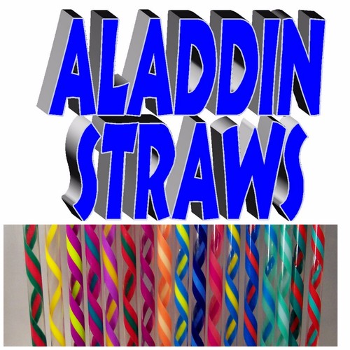 BPA Free 3//8/" X 9 1//2/" REUSABLE ALADDIN Wide Colorful Straws