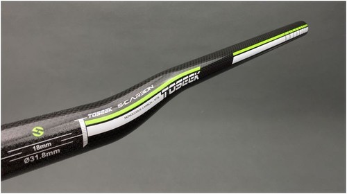 Carbon 31.8*580-760 MTB XC Road Bike Riser Bar Handlebar 7° stem 60-110mm Green