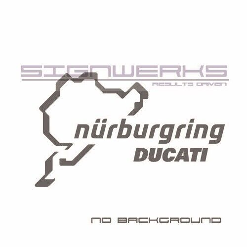 Ducati Nurburgring Decal Sticker logo Moto GP Bike Racing Italy Pair