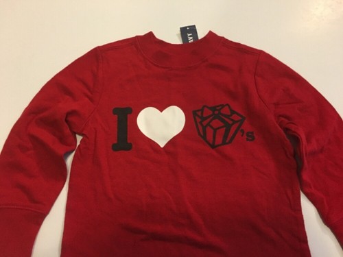 Old Navy Red Shirt Tee I Love Presents