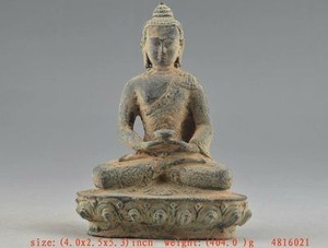 Auspicious-Chinese-Old-copper-Collectable-Handwork-Carving-Buddha-Statue