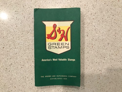 Vintage S/&H Green Stamps 1961 Sperry Hutchinson Book Filled with Stamps Nice!