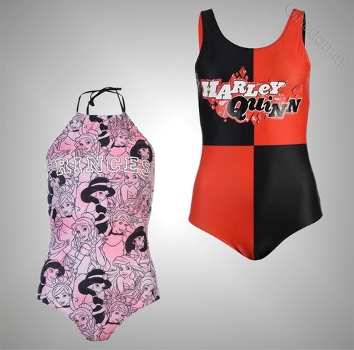 Ladies Branded Character Lightweight Fitted Swimsuit Swimwear Size 10 12 14 16