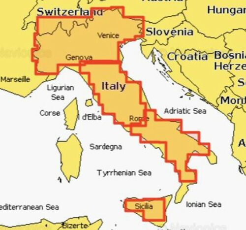 Navionics Plus Small 5G539S2 Italien Seen und Fluss Poo Seekarte