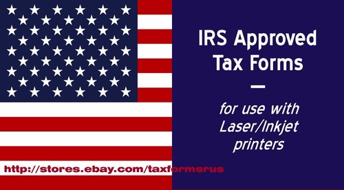 NO backer 500 sheets #TF5221 4-up W-2 or 1099 2018 Blank Tax Forms: L4BLNB