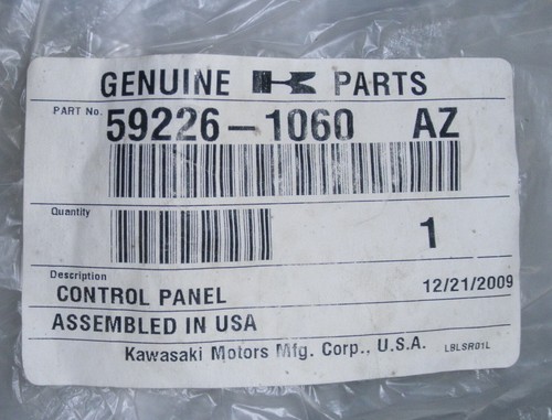 59226-1060 Genuine OEM Kawasaki Mule Dash Instrument Trim Panel