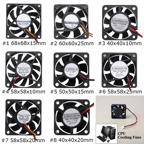 DC 5V 12V 24V Mini Square Frame Low Noise Brushless Cooling Fan Radiator Cooler
