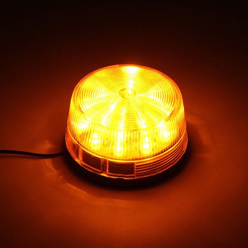 Warning Flash Amber Light Car Truck Beacon Strobe Emergency LED Lamp 15 LED 12V