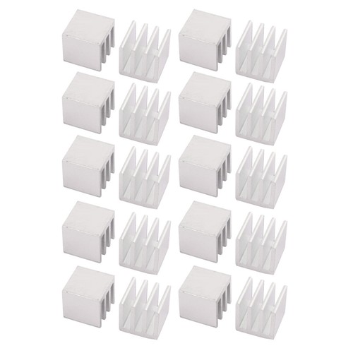 Details about / 20Pcs 10mm x 10mm x 10mm Aluminum Heatsink Radiator Cooling Fin Silver Tone