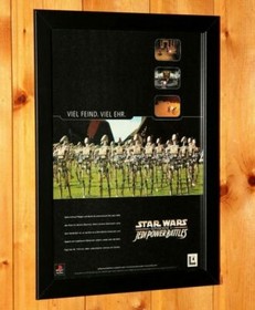 Star Wars Episode 1 I Jedi Power Battles Dreamcast PS1 Promo Poster Ad Framed