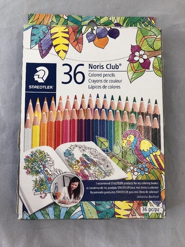 NEW Staedtler Noris Club Colored Pencil 36 Colors Johanna Basford Edition