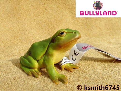 Bullyland Small Verde Rana Giocattolo di plastica solida Selvaggio Animale Tropicale NUOVO *