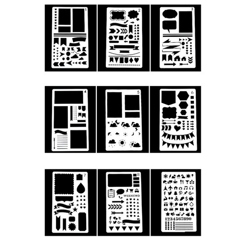 20 Stk.kugel Journal Schablone Set Kunststoff Planer Diy Zeichnungsvorlage