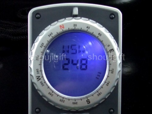 Digital Auto Navigating Car Compass with Time Temperature+Backlight/&Suction