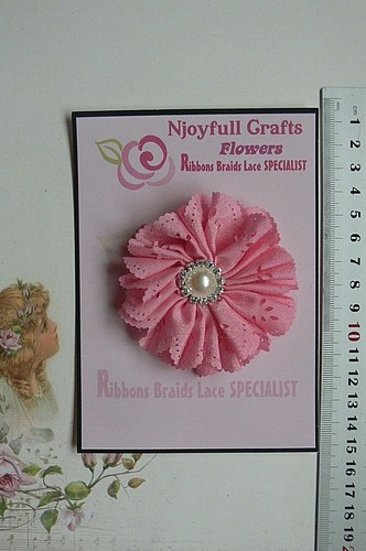 13 Style Choice Each AF PINK Fabric Flowers SINGLE approx 30-95mm Across
