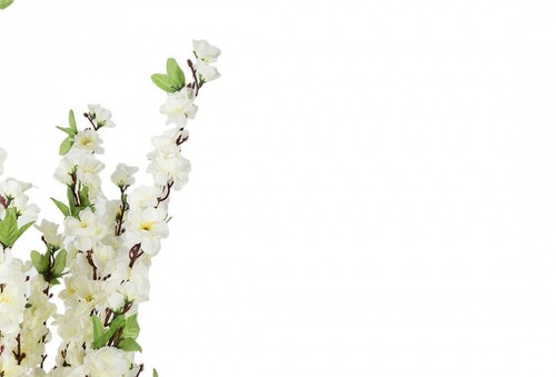Dekorative Blume Weiß 130x38 cm