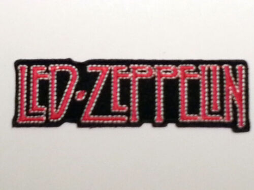 LED ZEPPELIN RED & BLACK STRIPE ROCK PUNK METAL MUSIC SEW IRON ON PATCH: 