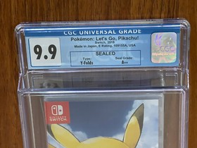 NEW 2018 SWITCH POKEMON LET'S GO PIKACHU 1st PRINT CGC VGA Graded 9.9 Y-Fold A++