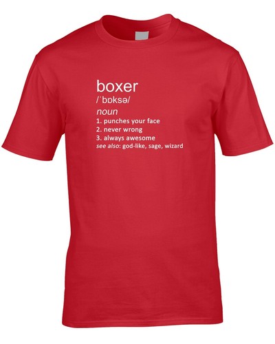 Boxer Funny Definition Mens T-Shirt Gift Idea Boxing Sport Gloves Ring Combat